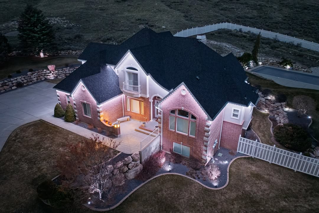 Warm white security lighting providing visibility around a Calgary residential property